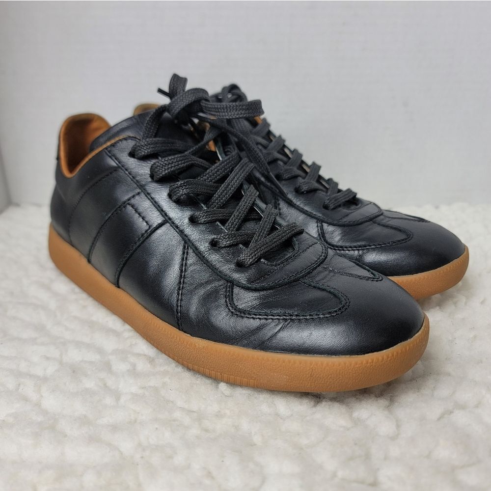 Beckett Simonon Morgen Trainers Men's Lace Up Sneaker Size 7 Black Leather Shoes